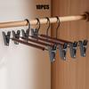 10pcs Thickened Wide Shoulder Beech Wood Suit Hanger Non Slip Seamless Paint Metal Steel Frosted Rod Home Hotel Dry Wet Dual Use