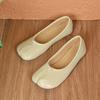 Fashion Split Toe Single Shoes Autumn New Round Toe Shallow Mouth Slip-on Soft Sole Non-slip Wear-resistant Flat Shoes