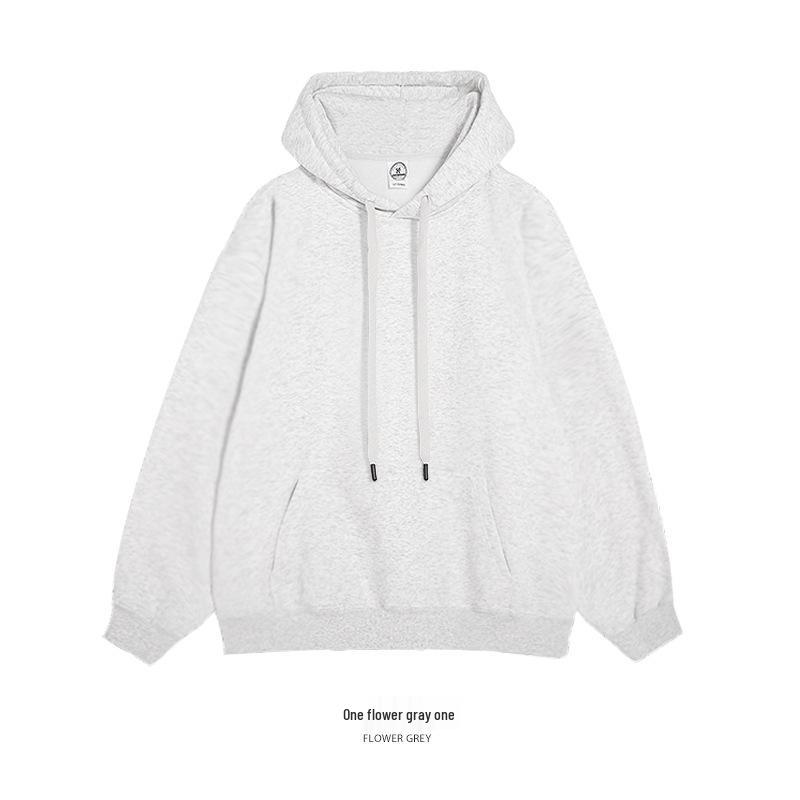 Unisex Drop Shoulder Solid Color Hoodie Pullover - Spring & Autumn Long Sleeve Sweatshirt