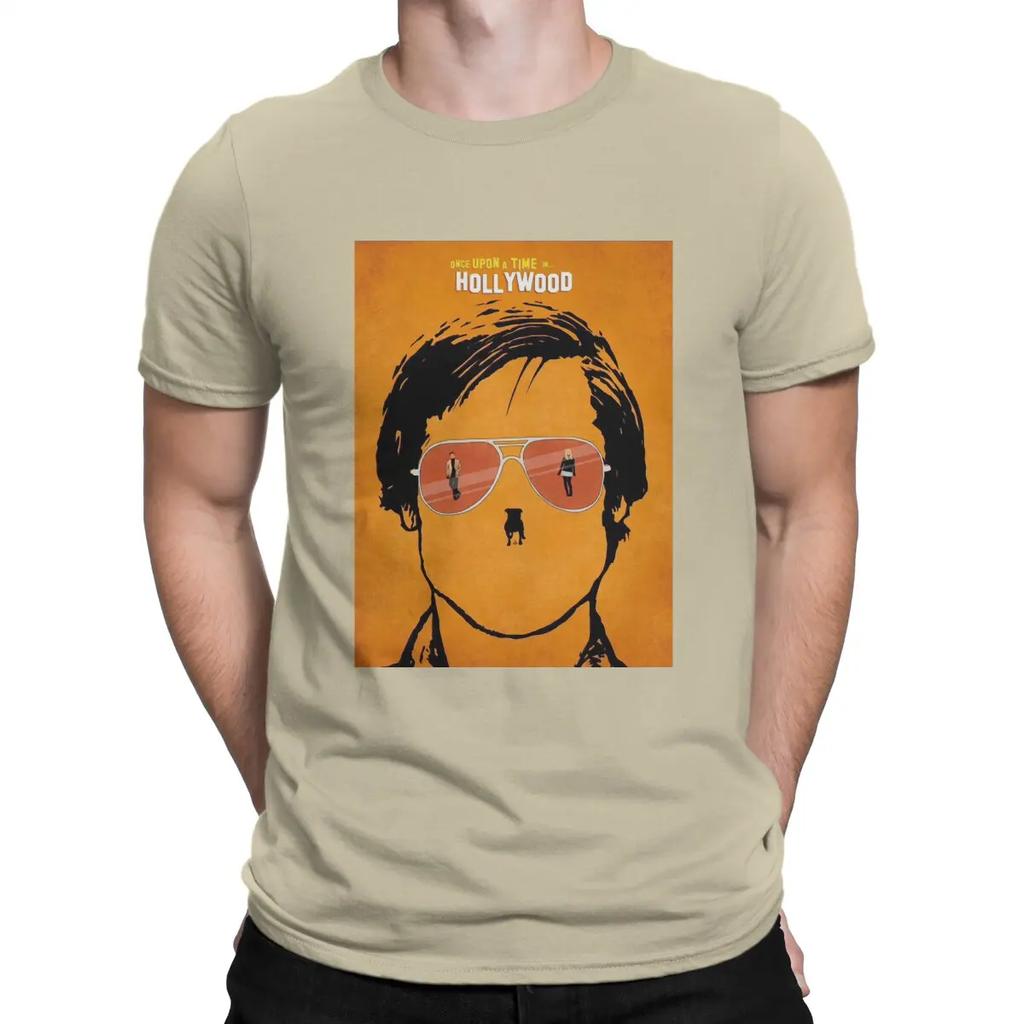 Once Upon A Time In H-Hollywoods Newest TShirt for Men Cartoon Film Round Neck Basic T Shirt Hip Hop Gift Clothes Tops