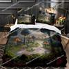 Mushroom Fairy Forest Magic Lilliputian Fungus Plant Bedding Set Single/Queen/King Size 3D Print Duvet Cover Bed Sheet Soft Set