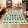 Nordic Multicolor Checkered Geometric Entryway Carpet for Living Room Decor Coffee Rug Non-slip Washable Lint-free Pet Floor Mat