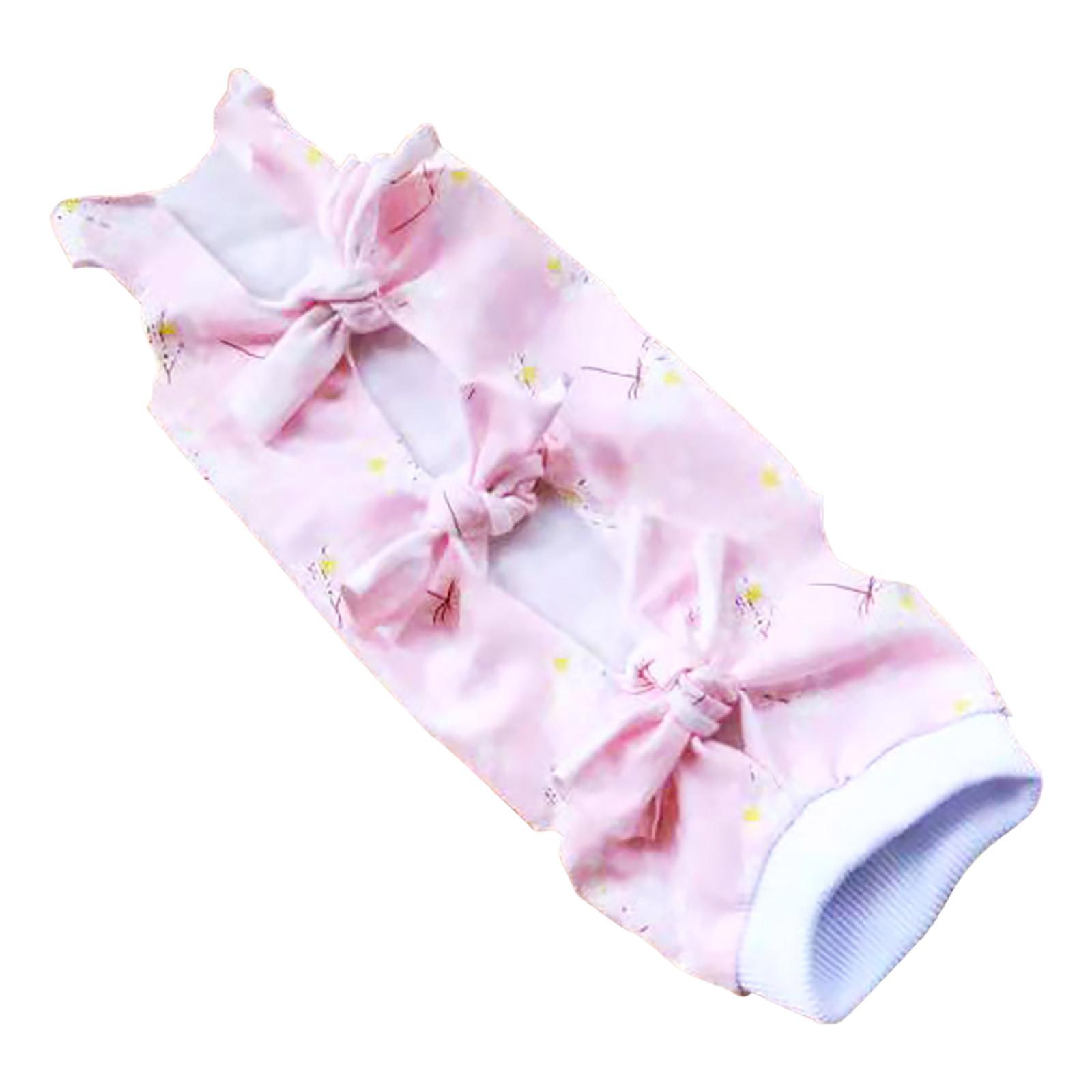 

Новая повязка для кошек, летний костюм для стерилизации кошек, костюм для отъема M розовый