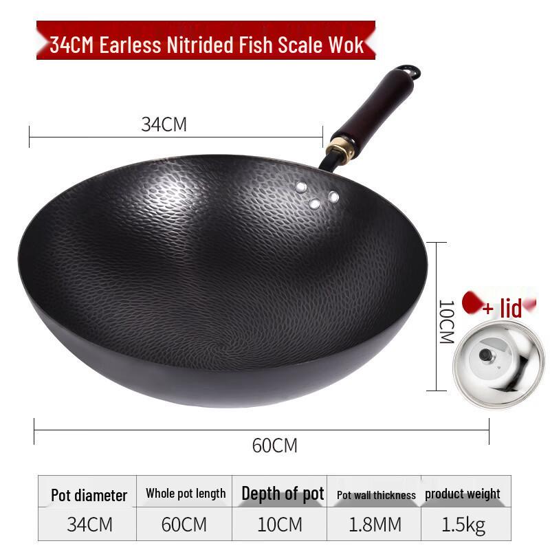 Jixing Non-stick Pre-Seasoned Iron Wok