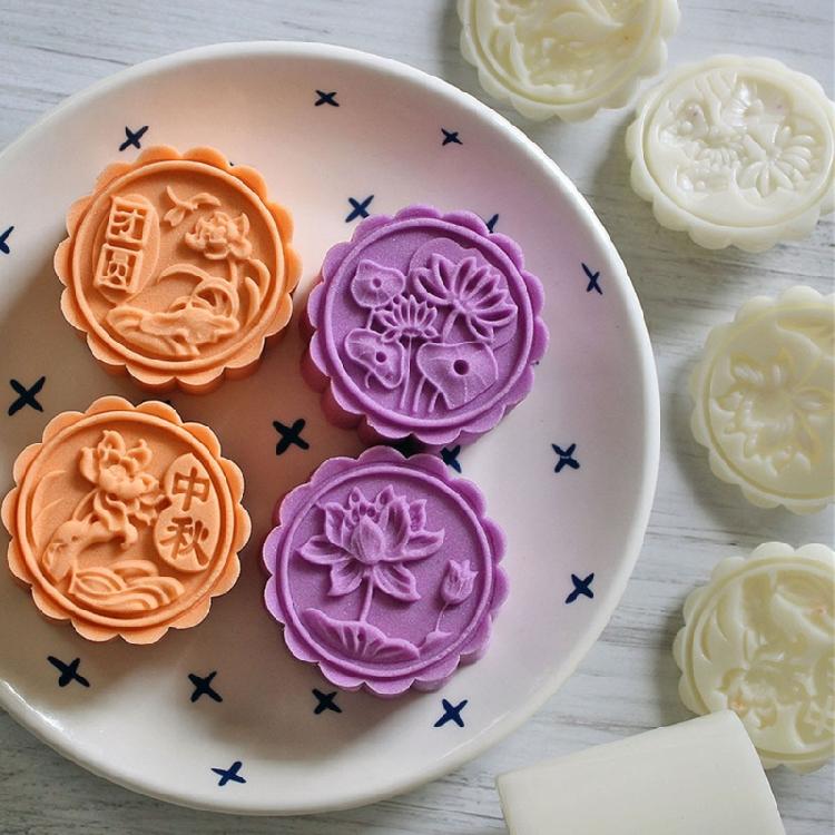 Καλούπια Φεγγαρόψωμου Σφραγίδες Ζαχαροπλαστικής Σχήμα Φύλλου Λωτού Χειροπρεσάριστα Καλούπια Φεγγαρόψωμου