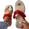 Sandal Heels For Women Women Flat Pineapple Toe Pearl Bohemian Casual Shoes Beach Sandals Slippers Zapatos Mujer