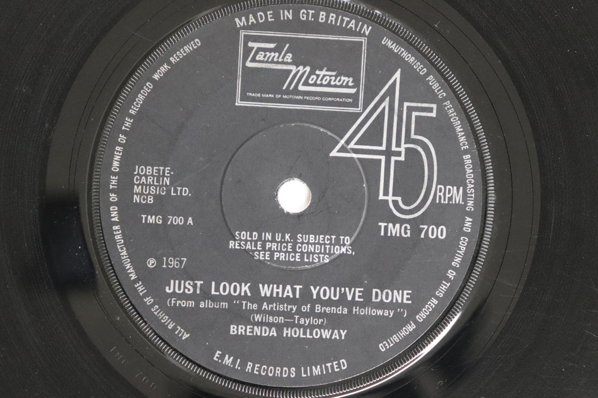 

7-дюймовая пластинка БРЕНДА ХОЛЛОВЕЙ - Только посмотри, что ты наделал / Ты TMG700 TAMLA MOTOWN UK Соул/Фанк Б/У