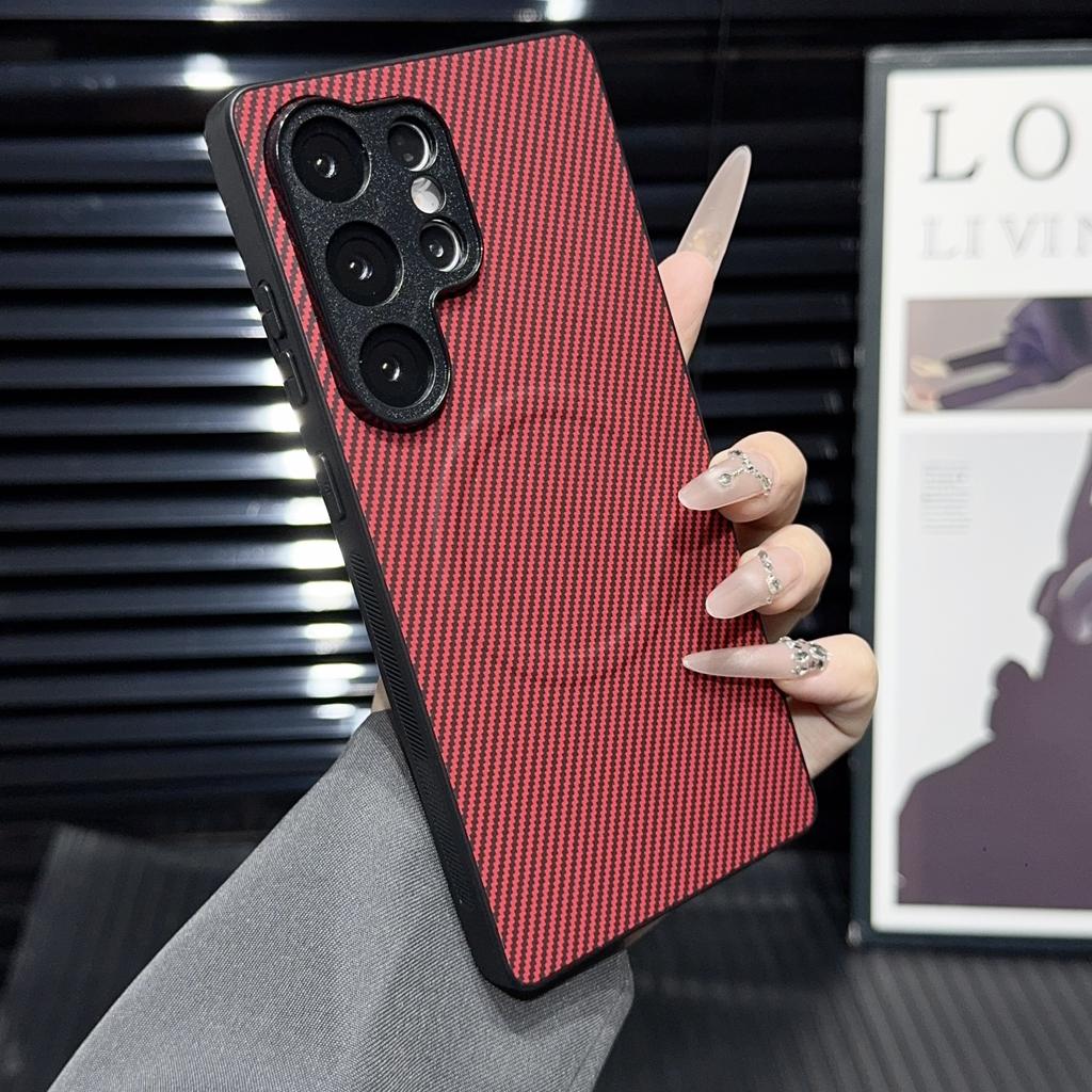 Carbon Fiber Texture Magnetic Phone Case for Samsung Galaxy S23 S24 S25 S26 Ultra Plus A07 A57 A56 A37 A27 A17 Protective Cover