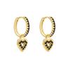 Rainbow Colored Zircon Ear Buckle Set, Love Water Drop Pendant, Small Earrings, Light Luxury and Exquisite Stacked Women's Earrings.
