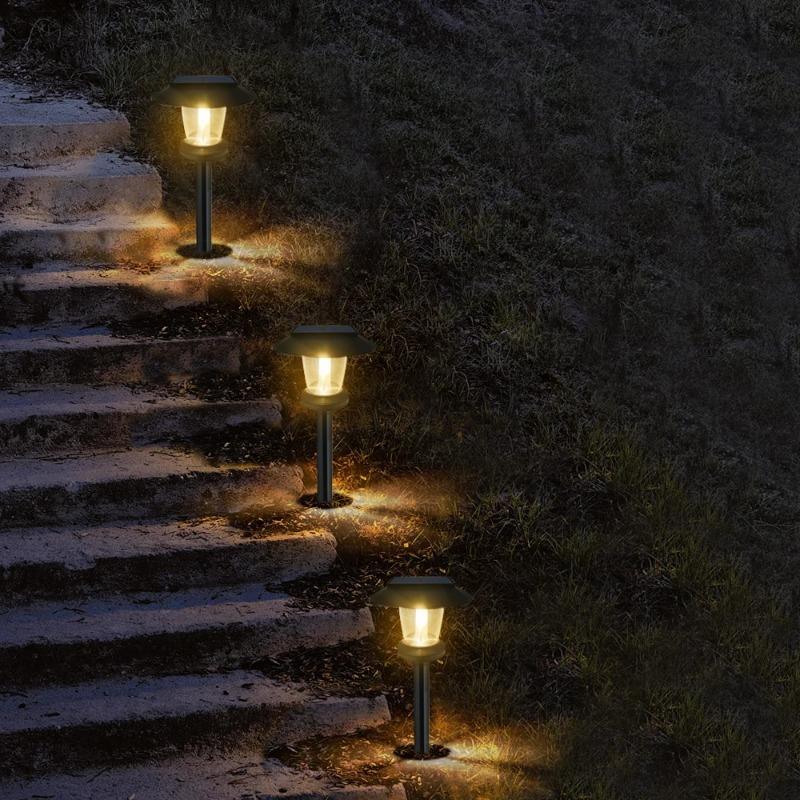 2/4/6PCs Solar Pathway Lights Outdoor Waterproof Christmas Garden Ornament Landscape Light Decor Yard Lawn Walkway Driveway Path