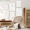 Sexy Lady Body Line Art Painting, Nude Naked Woman Breast Canvas Poster, Abstract Line Wall Draw Print, Modern Pictures, Home De