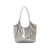 Premium niche design silver tote bag women's 2025 new large-capacity commuter shoulder portable underarm bag