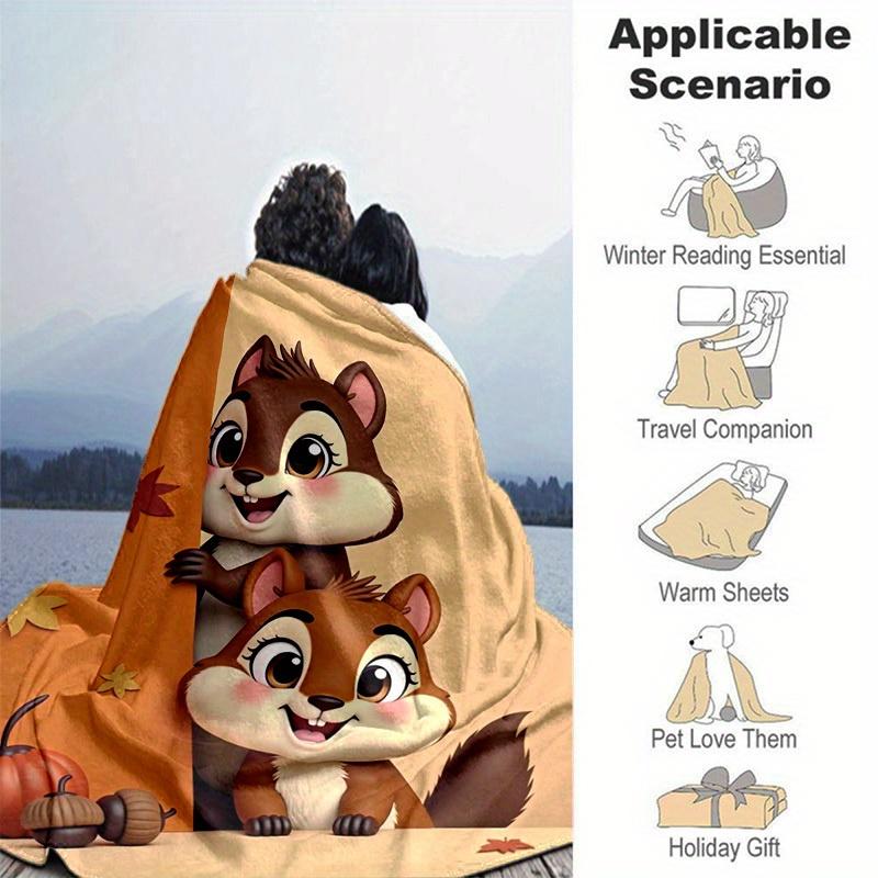 1pc Seasonal Home Decorative Blanket, Universal Comforter for All Seasons, Cartoon Blanket, for Decorating Your Own Sofa and Living Room, Su