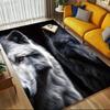 1pc Wolf Eyes Themed Rug for Home Decor, Non-slip Office Carpet, Chair Mat, Outdoor Mat, Christmas and Halloween Gifts-0731078
