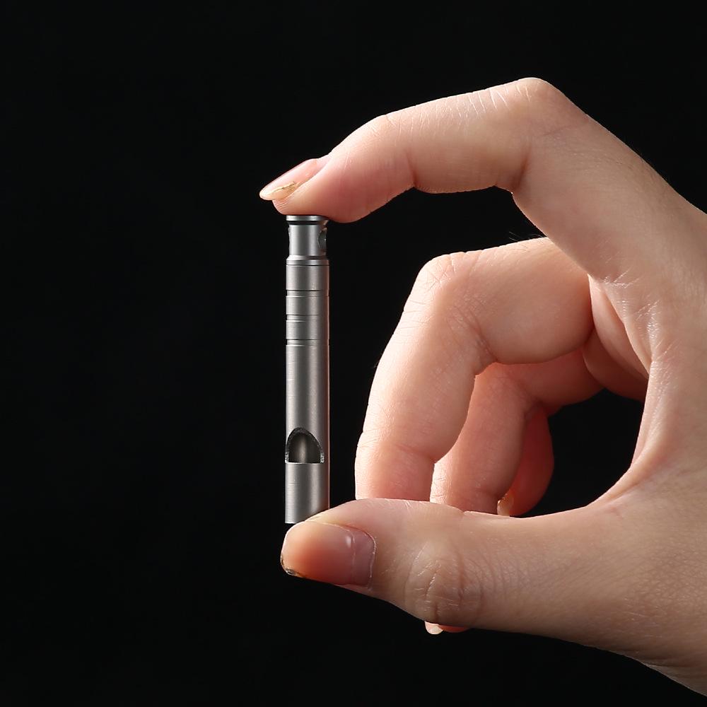 Titanium Alloy EDC Camping Survival Whistle - High Decibel Outdoor Tool