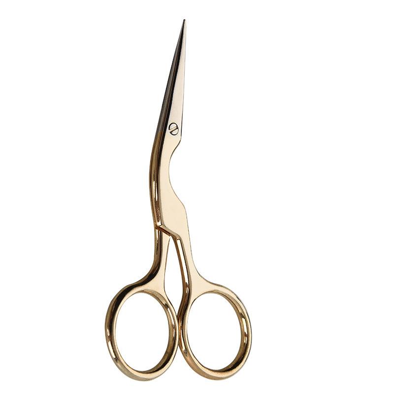 1PC Eyebrow Trimming Scissors Vintage Beauty Eyelash Setting Tool