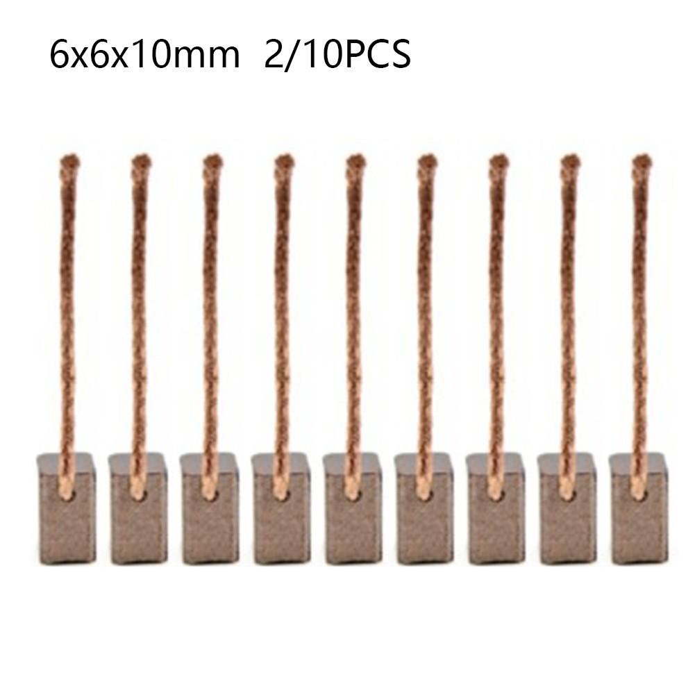 2/10pcs Carbon Brush 6x6x10mm Automotive Fan Motor