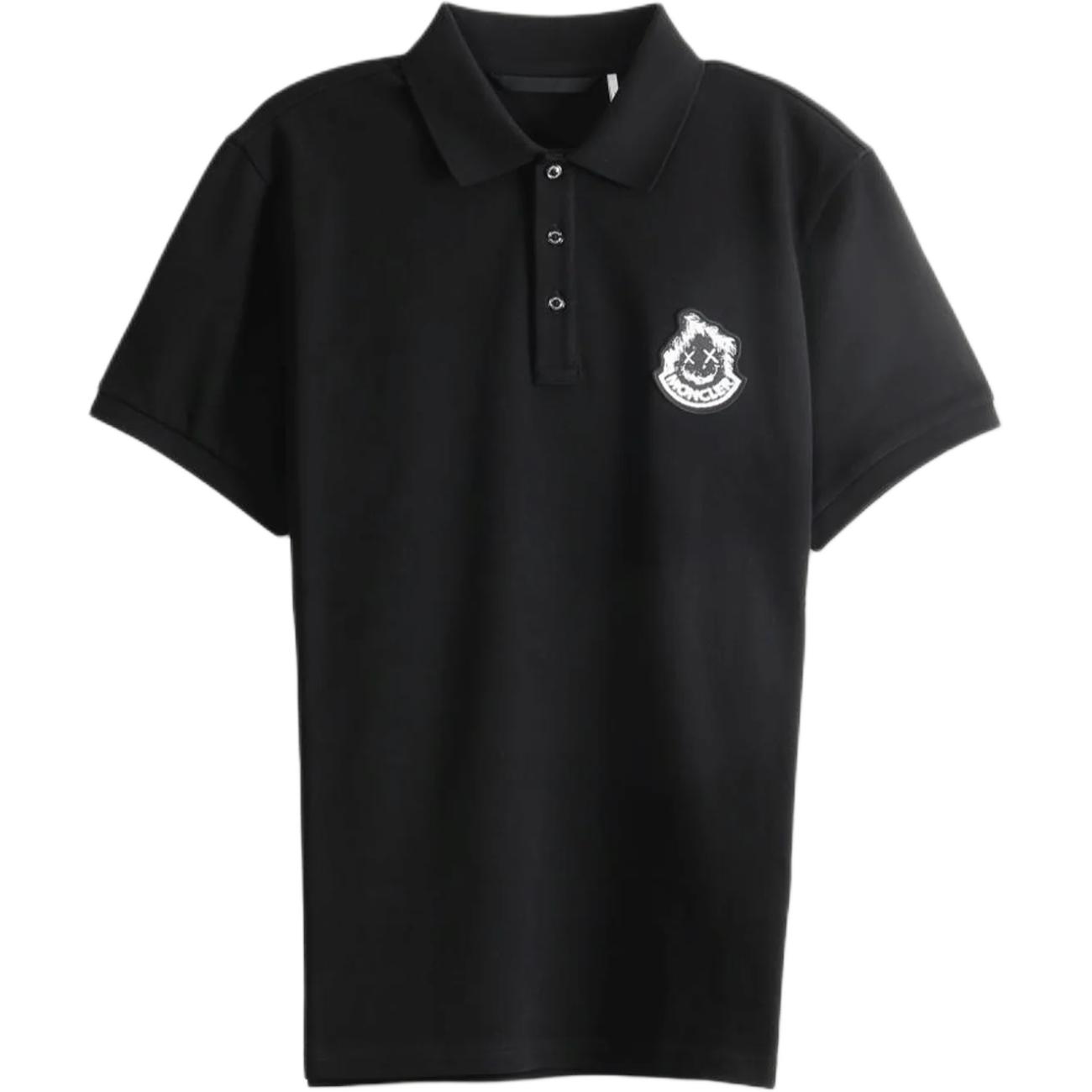 Polo Moncler Monochrome Tendance Facile à Porter Homme Hauts Noir L20918A0000989A16999 S black
