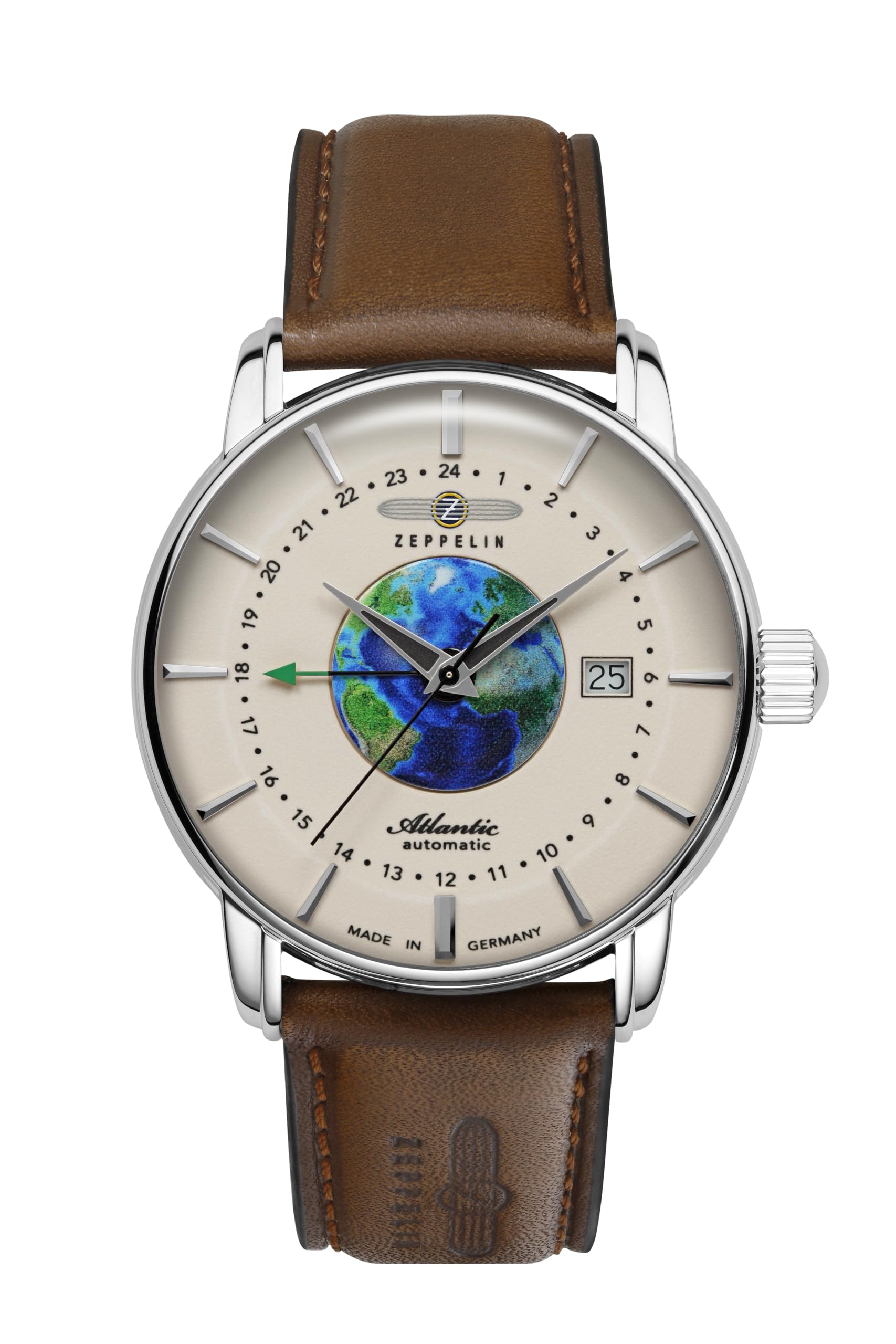 

Atlantic Brown [Zeppelin] 8468-5 Men s Watch, [Used] бежевий