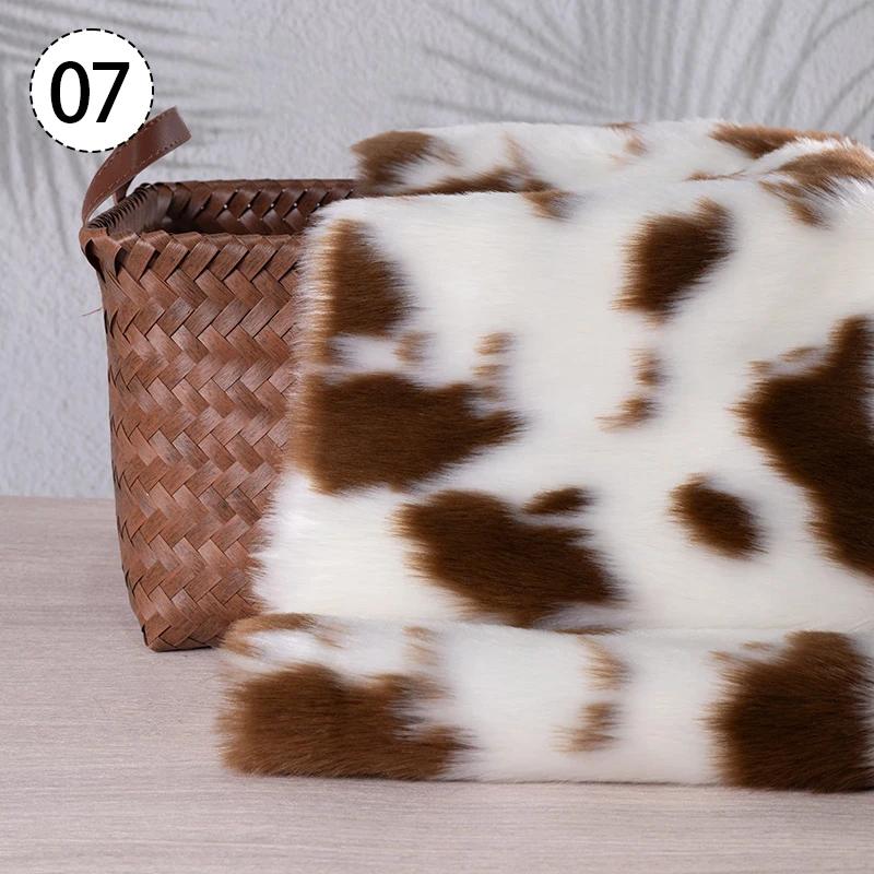 

50cm Imitation Deer Spotted Plush Fabric Leopard Print Pattern Short Plush Fabric for Fur Clothing Handmade DIY Material Fixed Width 170CM