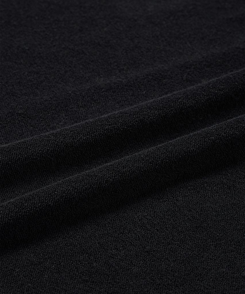 AMFEAST Oversized Big Terry Polo Shirt Black