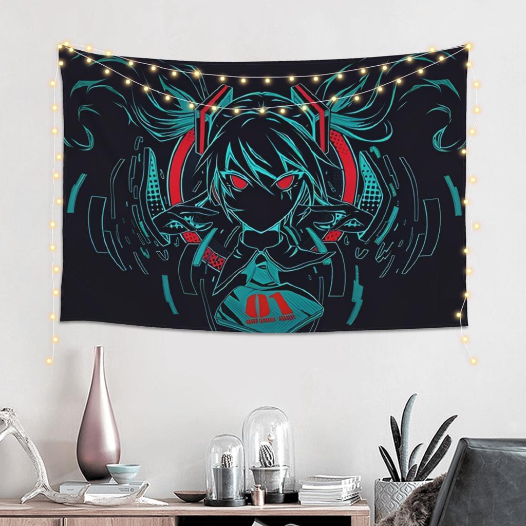 Hatsune Miku Cutecore Tapestry Wall Hanging Blanket Tapestry Home Decor Items Wall Decorations
