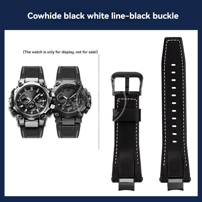 Modified Quick Release Leather Belt Nylon Strap For Casio G-SHOCK 5672 MTG-B3000 Italian leather Watchband Bracelet Accessories