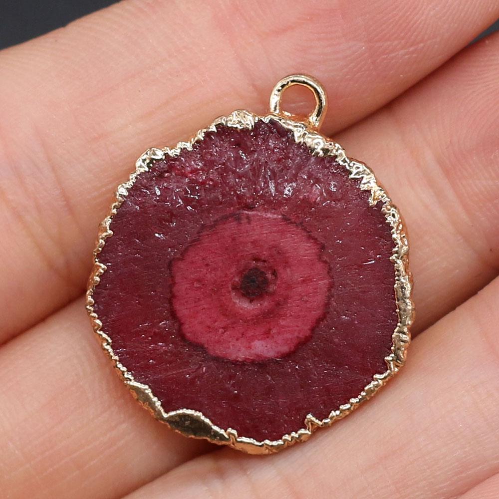 

1 шт., подвеска из агата из натурального камня, для самостоятельного изготовления женских и мужских ожерелий, брелоков, креативных подвесных декоративных аксессуаров, ювелирных изделий 1Pc/20×25-23×28mm