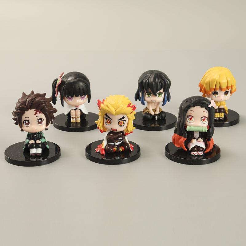 

Коллекция сидячих фигурок «Истребитель демонов»: Куклы Тандзиро, Нэдзуко, Кёдзюро, Канао и Зеницу