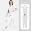 14-Color Scrub Set Women'S High Quality Pocket V-Neck Two-Piece Set Doctor Nurse Uniform Hospital Overalls Thick
