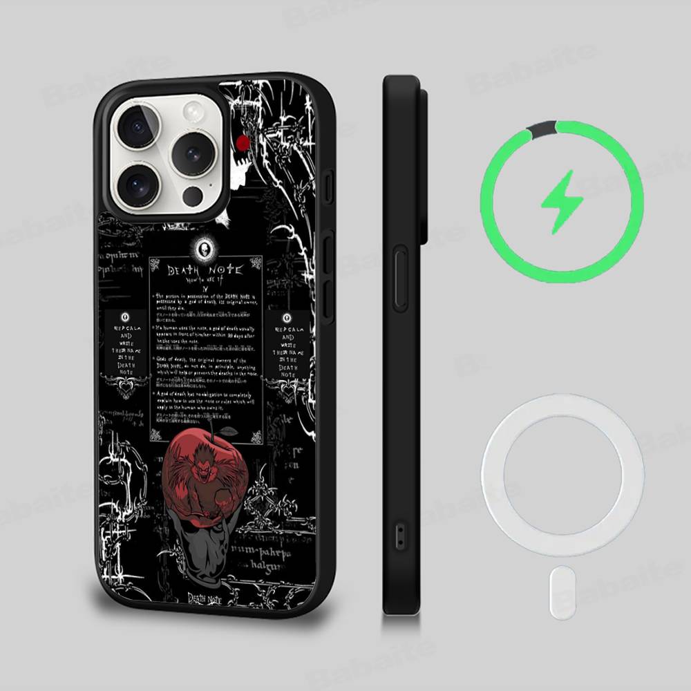 

D-Death Note Phone Case For IPhone 13 14 15 11 12 16 17 Pro Max Plus For Magsafe Magnetic Shell iPhone 13pro max