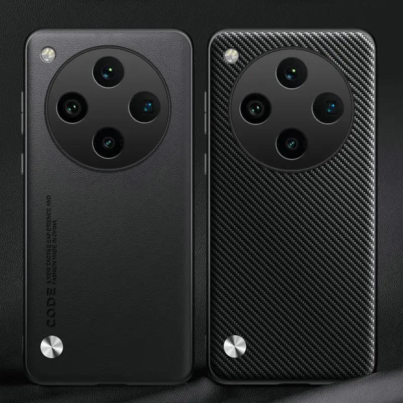 For OPPO Find X8 Pro X 8 Plain PU Leather Hard Case for Find X7 Ultra X6 X8Pro Matte Bumper Shockproof Silicone Soft Edge Protector Cover Shell