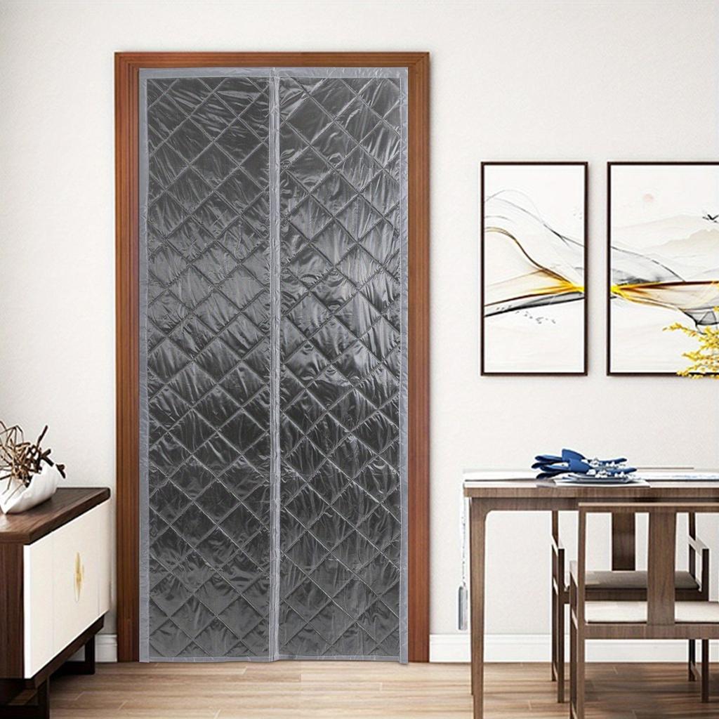 Magnetic Thermal Insulated Door Curtain – 37.4"x82.7" Self-Sealing Energy Saving Curtain for Home, Blocks Draft, Dust & Insects