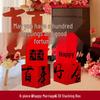 Wedding Room Decor Set: Stackable Double Happiness Box, Three-Dimensional Floor Ornament, Bride & Groom Photo Decoration.