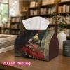 1pc, 2D Flat Printing, Tissue Box Elegant Victorian Era Red Women'S Pattern Napkin Dispenser, Suitable for Home, Car, And Outdoor Gatherings, Tissue D
