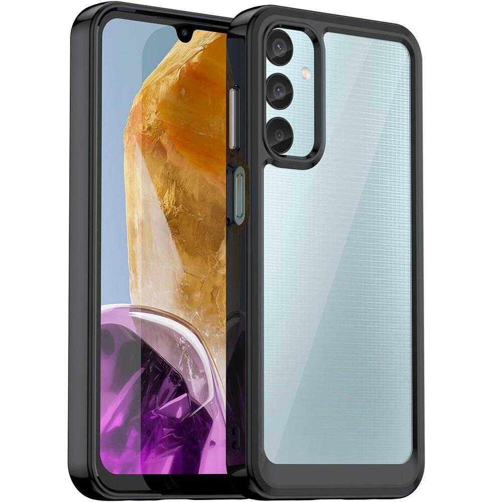 Samsung Galaxy M15 5G Fusion Hybrid Case, Transparent / Black