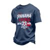 Men's Soccer Fan T-Shirt with Multi- Print Loose Fit Casual Summer Top