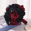 Bridesmaids Bouquet Gothic Flowers Bouquet for Bridesmaids Dark Wedding Bouquet for Halloween Party Ceremony Anniversary