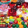 Kids Toys Pretend Play Red Kitchen Toys Simulation Food Cooking Girl's Boys Educational Play House Interactive Toys for Children