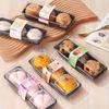 Snow Mochi Mooncake Box: Egg Yolk Crisp & Meat Floss Ice Skin Small Cake Packaging (3 Pieces) - Transparent for Mid-Autumn Festival