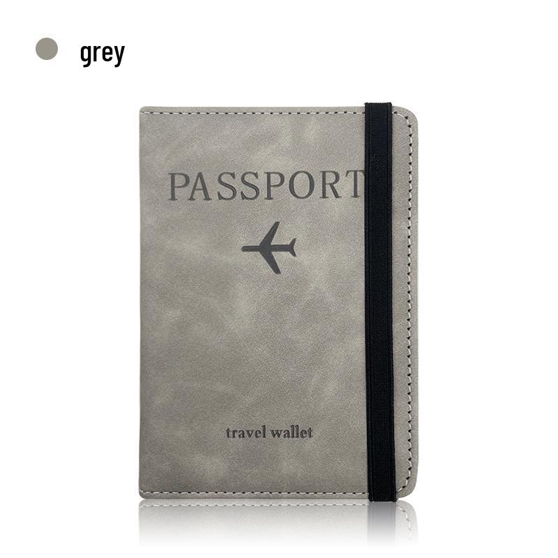 PU Leather Multi-Card Passport Holder with Embossed Design