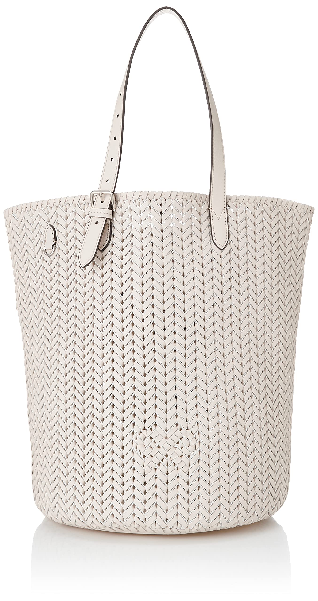 

Anya Hindmarch The Neeson Cylinder Tote in Shiny Chalk Capra, Women s, [Used]