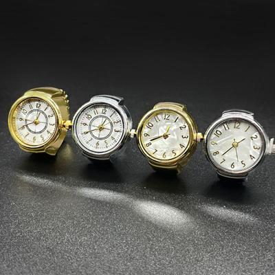 Ring Watches Men Women Elastic Finger Watches Clear Round Dial Quartz Ring Watches for Valentine's Day