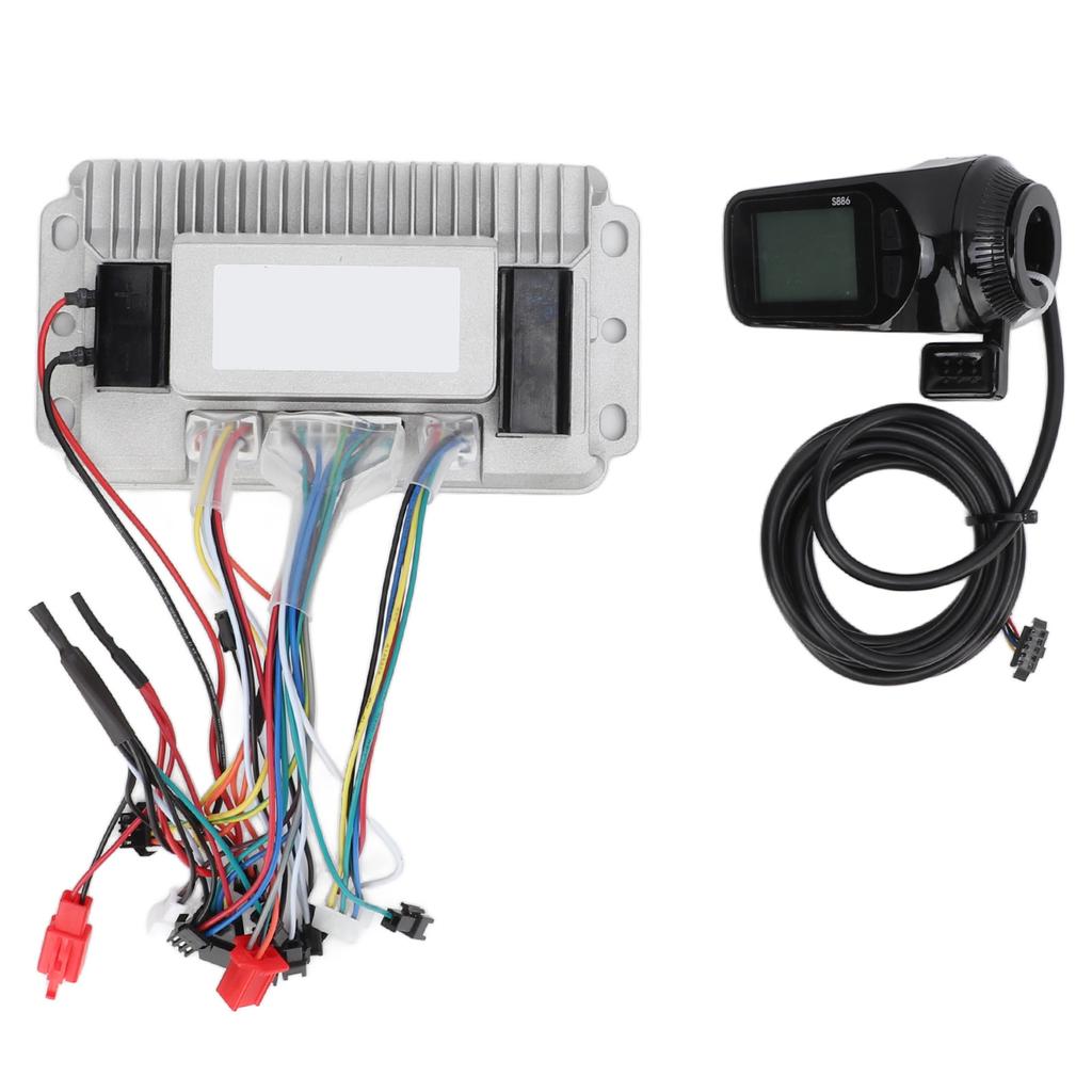 Kit Controlador de Motor Sin Escobillas 48V 60V 1000W con Pantalla LCD Controlador de Onda Senoidal de 3 Modos para