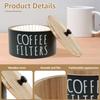 Coffee Storage Box Wooden Coffee Filter Storage Container with Lid Multipurpose Coffee Filter Dispenser for Bar Counter Decor