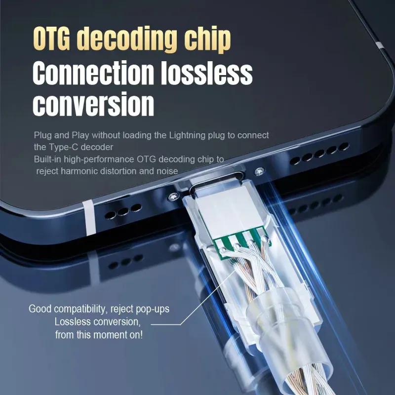 Hifi OTG Converter Type C Micro USB Headphone Adapter 4N Pure Silver Audio Amplifier Sound Card USB C Data Cable Earphone Type-C