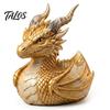 Medieval Fantasy Room Decor Dark Dragon Collectible Duck, Gothic Resin Statue for Home Decor, Hand-Painted Detailed Gift Mythical Figurine,