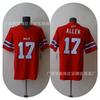 Mens Rugby Jersey T-Shirt With Embroidered Team Player Numbers 14 DIGGS 17 ALLEN Buffalo Bills Fans