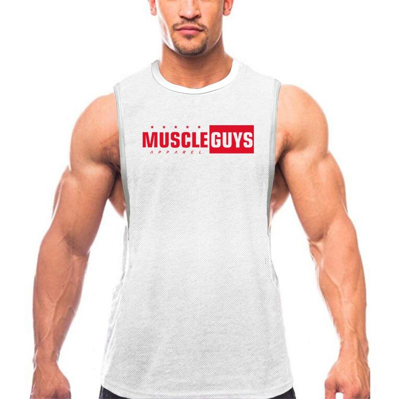 Mach die Arbeit Persönlichkeitstrend Herren Gym Sport Bedruckt Breit Schulter Sommer Fitness Bodybuilding Locker Rundhals Schnelltrocknendes Tanktop