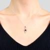 Pendant Top Necklace Top Cross Black Cubic Zirconia Silver 925 Accessory [Sears] Men's Women's Sp01-0032